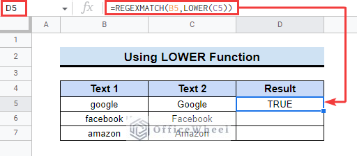 Applying LOWER function